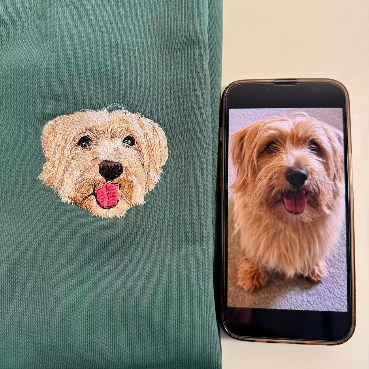 Lightweight Custom Pet Embroidered Sweatshirt