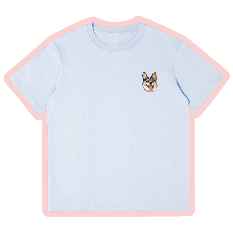 Unisex Regular Fit Tee with Pet Embroidery