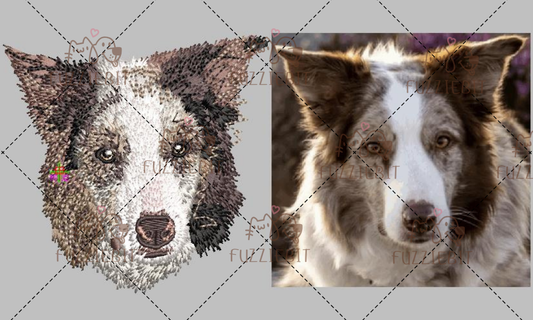 Custom Pet Portrait Embroidery Design File