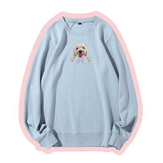 Lightweight Custom Pet Embroidered Sweatshirt